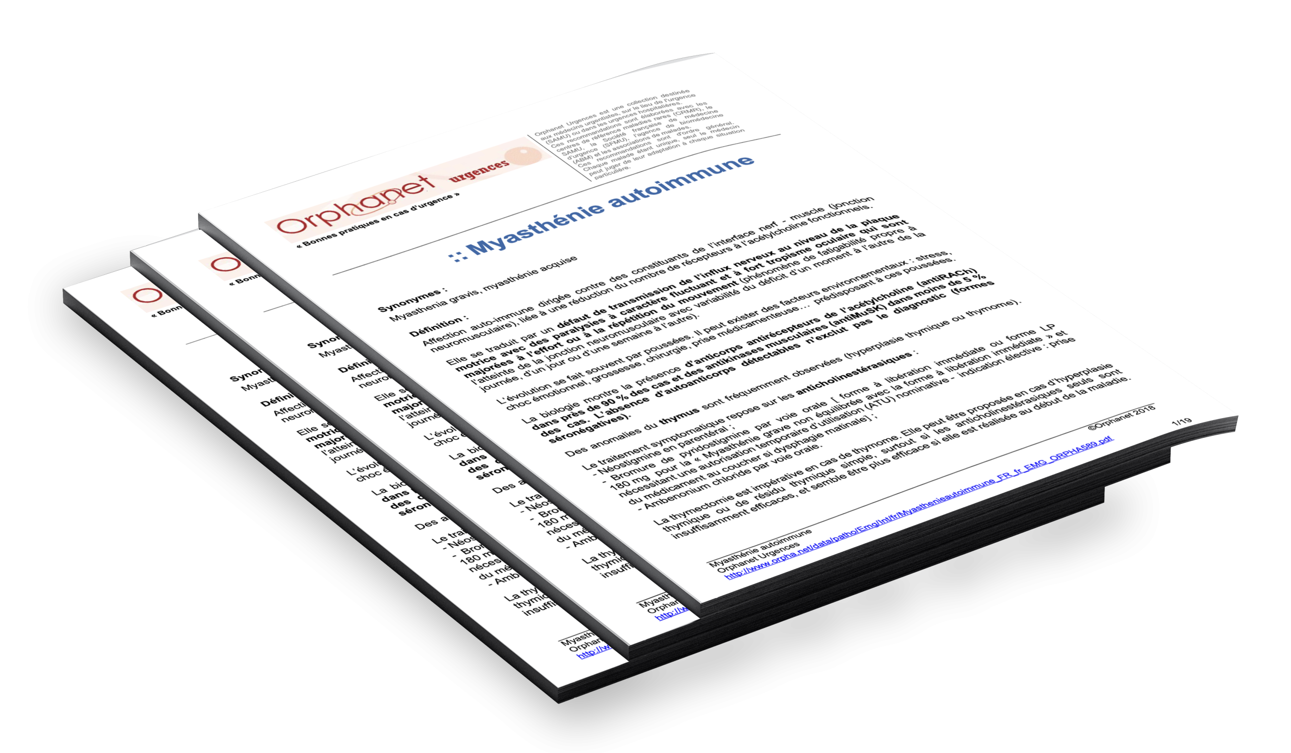 Fiche d’Urgence Orphanet — Myasthénie Auto-Immune